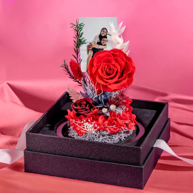 Forever Flame Preserved Rose